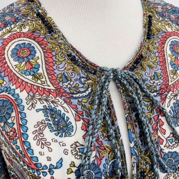 SUNDANCE  Sequin Embellished Tunic in Silk - Picture 3 of 13